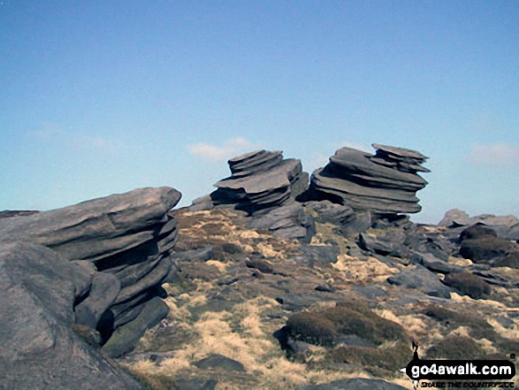 Rock sculptures on Fairbrook Naze (Kinder Scout)