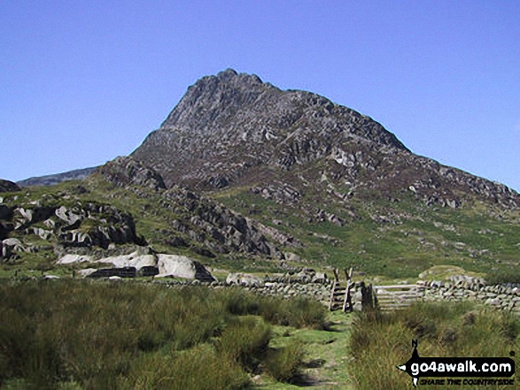 Walk cw119 Tryfan from Glan Dena, Llyn Ogwen - Tryfan from Glan Dena