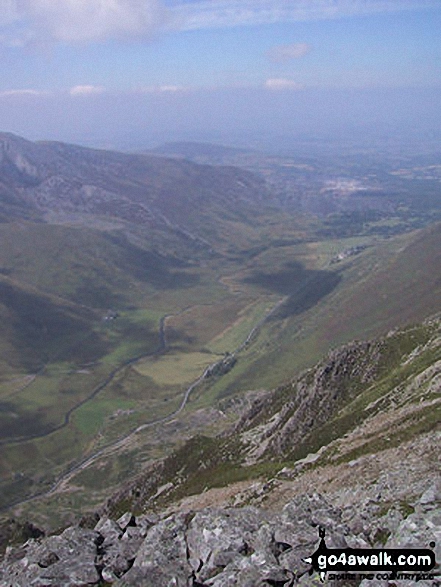 Walk cw129 The Welsh 3000's (Carneddau) from Glan Dena, Llyn Ogwen - Nant  Ffrancon from Pen yr Ole Wen