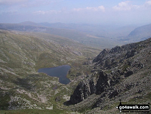 Walk cw113 Pen Yr Ole Wen, Carnedd Dafydd, Carnedd Llewelyn and Pen Yr Helgi Du from Glan Dena, Llyn Ogwen - Ffynnon Lloe from Pen yr Ole Wen