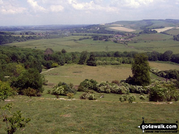 Walk ws127 Arundel Park, South Stoke and The River Arun from Arundel - Amberley and The South Downs from Arundel Park