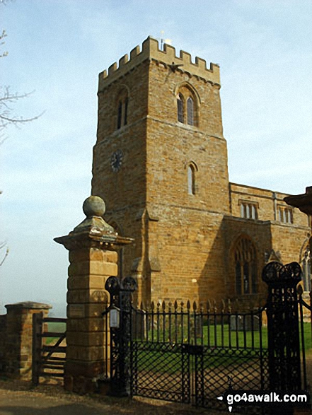 Walk no107 Nobottle from Great Brington - Great Brington Church