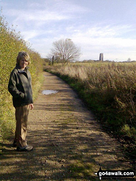 Walk nf145 Horsey from Winterton-on-Sea - Low Road, East Somerton, lookng towards Winterton