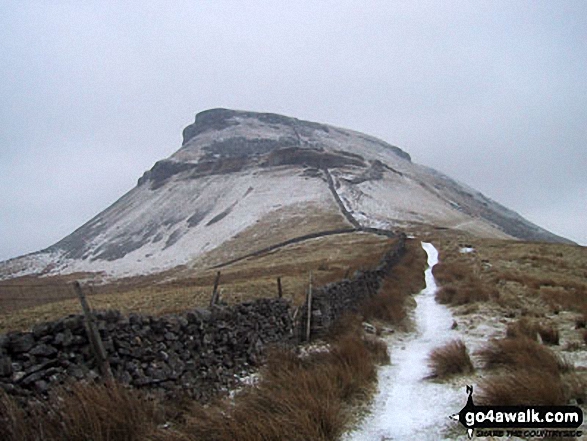 A snowy Pen-y-ghent from Dale Head 