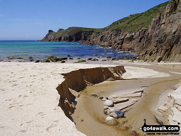 Walk co109 Kelsey Head and Holywell from West Pentire - Mill Bay or Nanjizal on The South West Coast Path near Land's End