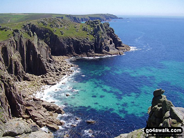 Walk co118 Fire Beacon Point and Grower Rock from Boscastle - On the South West Coast Path, Land's End