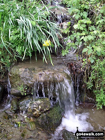 Walk co175 Gimblett's Mill from Laneast - Roadside waterfall near Laneast