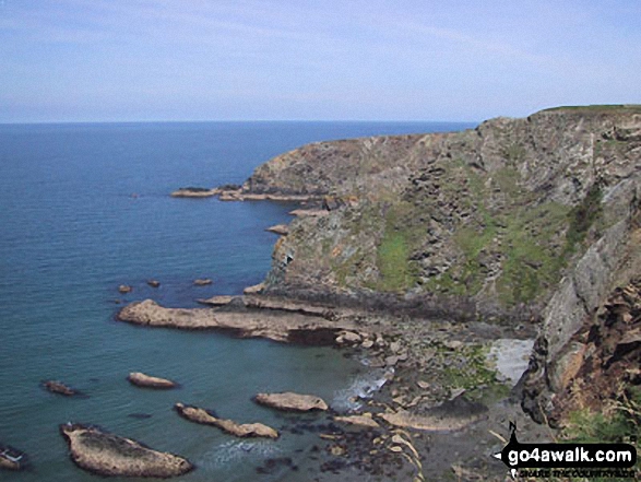 Walk pe101 St Govan's Chapel and Broad Haven from Bosherston - The Pembrokeshire Coast Path