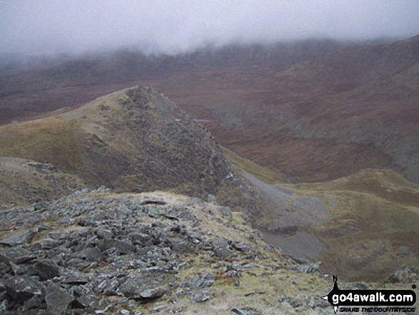 Walk gw165 Carnedd Dafydd from Ogwen Cottage, Llyn Ogwen - Foel Meirch from Carnedd Dafydd