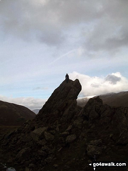 Walk c294 Steel Fell from Grasmere - On the Howitzer at the top of Helm Crag