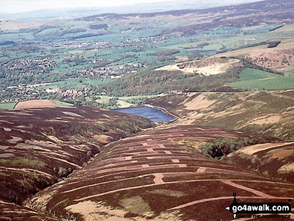 Aerial view looking West to Hurst Reservoir, Glossop 