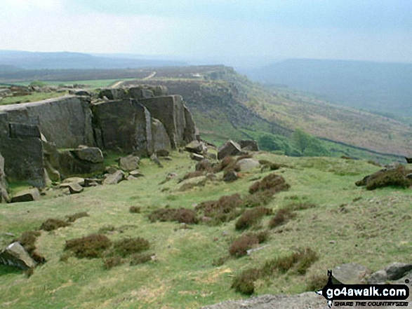 Walk d303 White Edge (Big Moor), Curbar Edge and Froggatt Edge from Longshaw Country Park - Views from Froggatt Edge and Curbar Edge