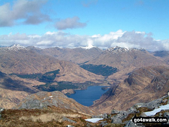 Looking back down to Loch Shiel and Glenfinnan from Sgurr Ghiubhsachain 