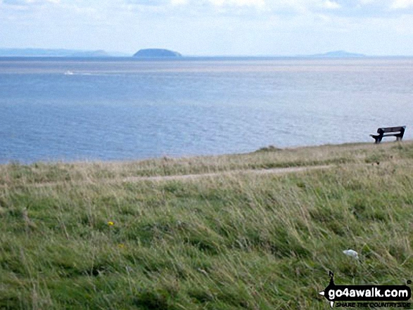 Flat Holm (left) and Steep Holm from Cold Knap Point 