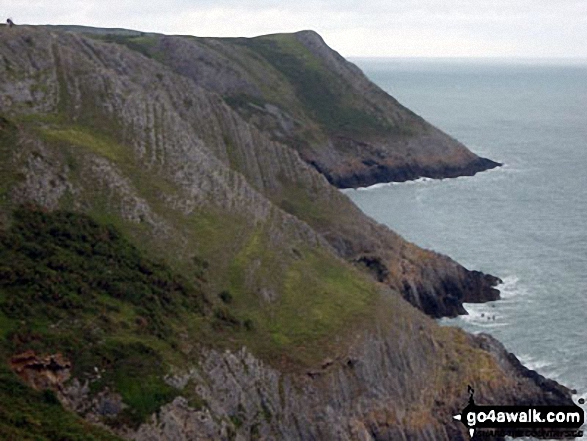 Pennard Cliffs at Pwlldu Head on the Gower Peninsula 