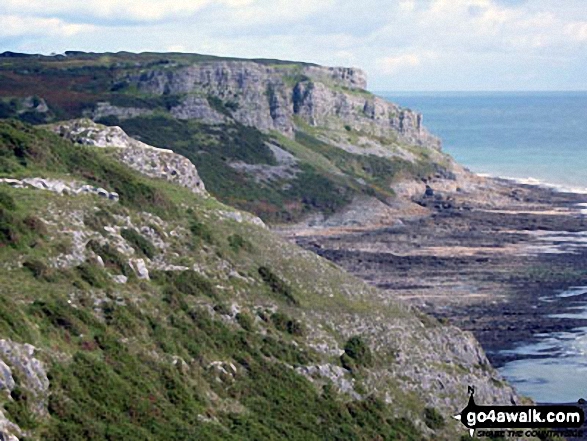 High Pennard and Pwlldu Head from Shire Combe, The Gower Peninsula 