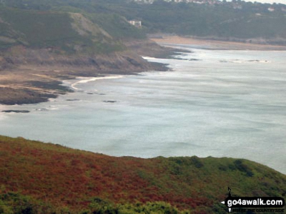 Pwlldu Bay and Brandy Cove from High Pennard, Pwlldu Head, The Gower Peninsula 