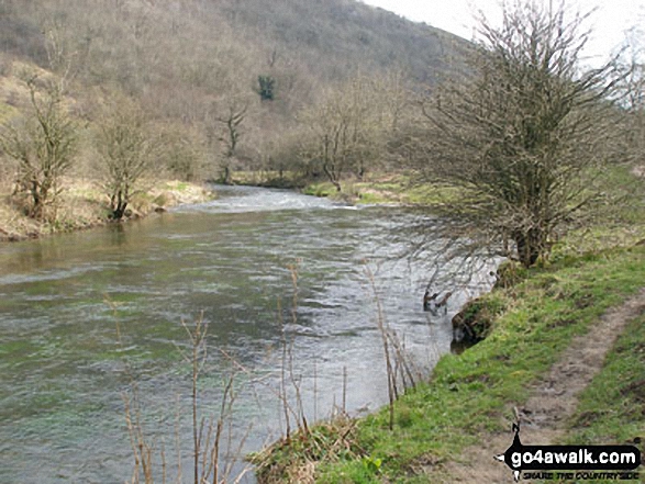 Walk d230 Monsal Dale from Ashford in the Water - The River Wye in Monsal Dale