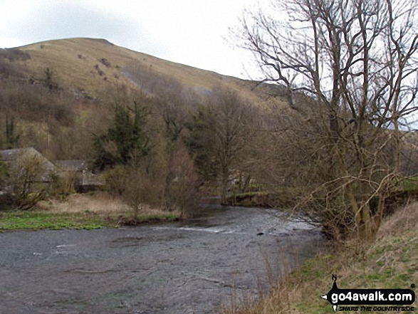 Walk d178 Fin Cop and Monsal Dale from Ashford in the Water - The River Wye in Monsal Dale