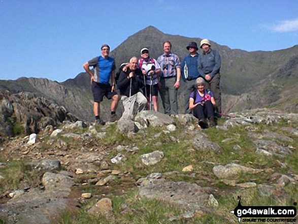 Walk gw186 Garnedd Ugain, Snowdon (Yr Wyddfa) & Moel Cynghorion from Llanberis - Moray Hillwalkers on the PYG Track up Mt Snowdon