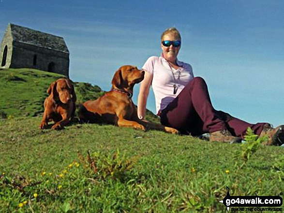 Me and my faithful hounds at the top of Rame Head 