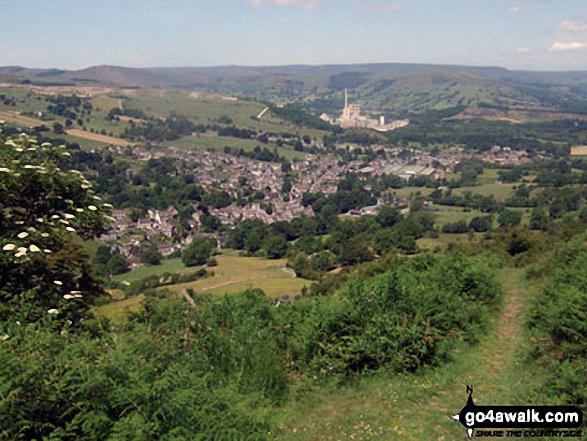 Walk d223 Durham Edge, Great Hucklow and Little Hucklow from Bradwell - Bradwell from Durham Edge (Abney Moor)