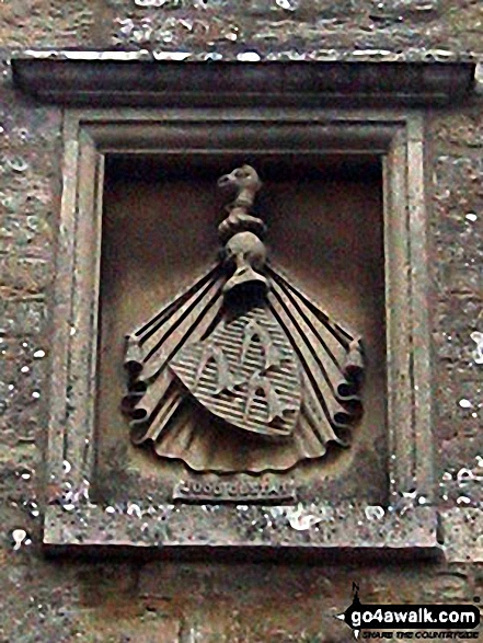 Walk bd126 Gorewell from Turvey - Detail on a cottage near Turvey Church