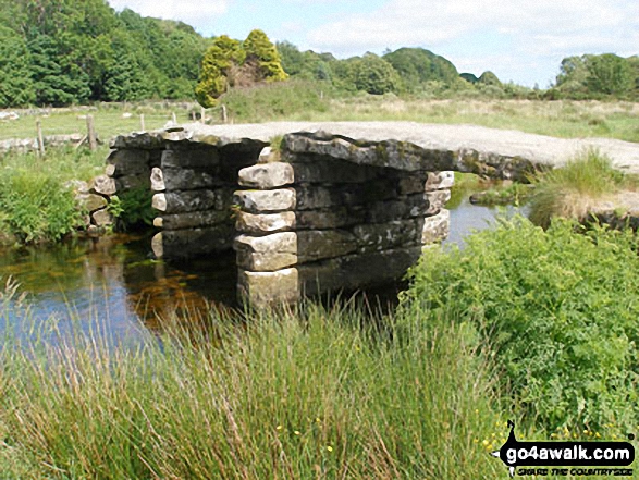 Stone clapper bridge at Postbridge 