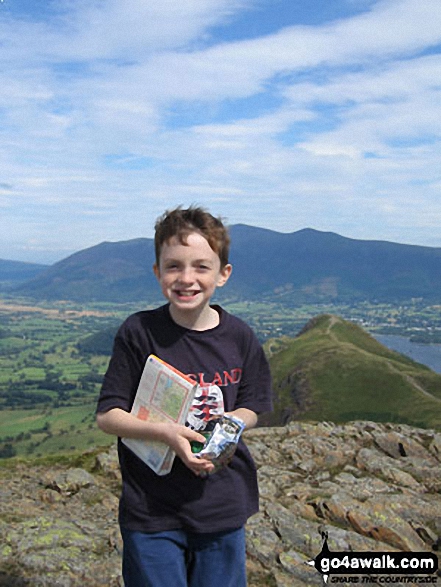 My son, Ben Walker, age 9. on Maiden Moor in The Lake District Cumbria England