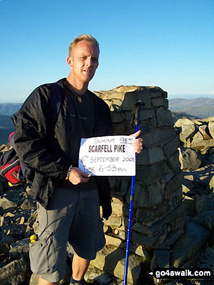 Me on Scafell Pike in The Lake District Cumbria England