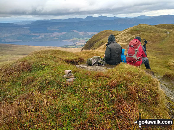 Drinking in the view from the summit of Creag na Caillich 