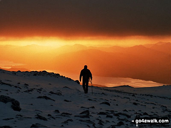 Walk h137 Ben Nevis and Carn Mor Dearg from Achintee, Fort William - My mate Pete on Ben Nevis