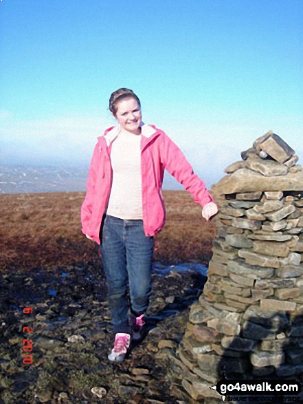 On the summit of Buckden Pike My daughter Celene bagging her first Hewitt.