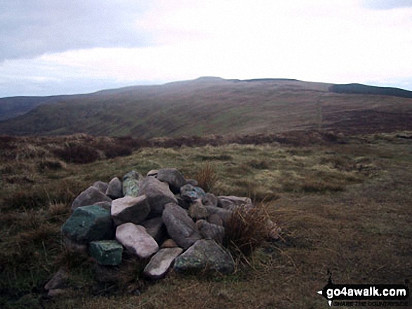 Walk po153 Pen Cerrig-calch and Waun Fach from Nuadd-fawr - Pen Twyn Mawr summit cairn