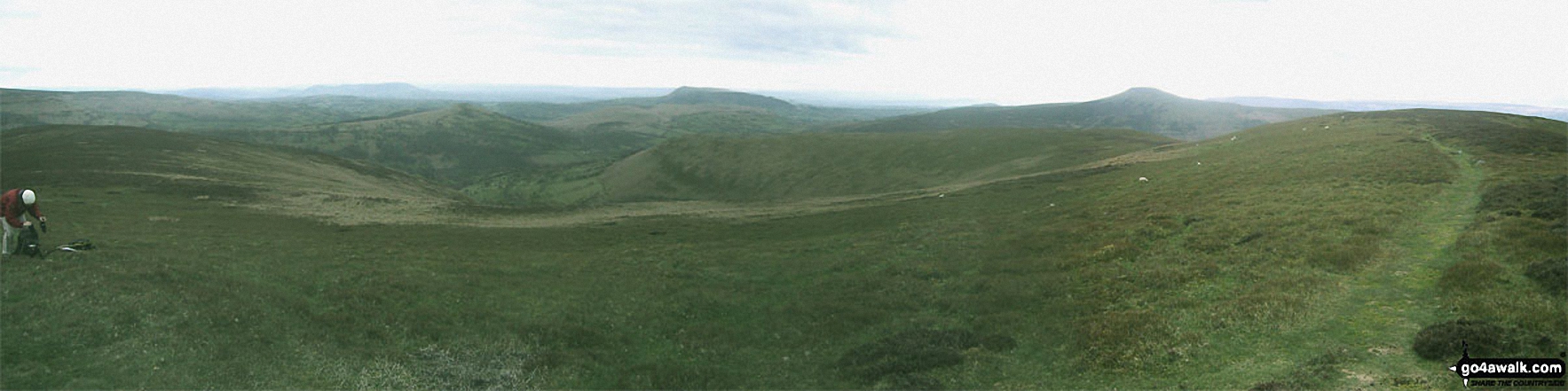 Waun Fach and Pen y Gadair Fawr from the Pen Twyn Mawr ridge