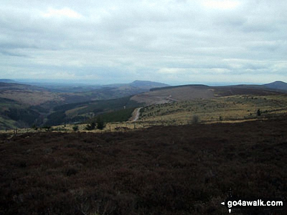 Walk po153 Pen Cerrig-calch and Waun Fach from Nuadd-fawr - Bal-Mawr and Mynydd Du Forest from Pen Twyn Mawr