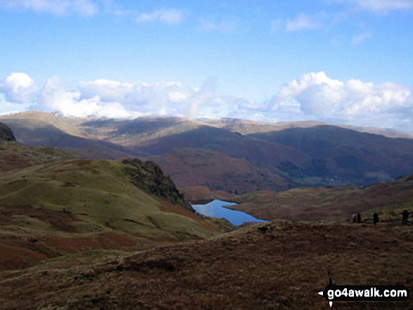 Walk c208 Harrison Stickle and High Raise from The New Dungeon Ghyll, Great Langdale - Easedale from the summit of Sergeant Man