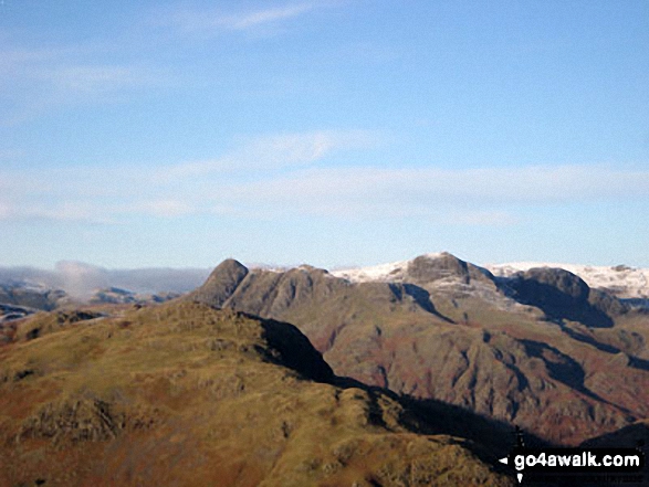 Pike of Blisco (Pike o' Blisco), Pavey Ark and the Langdale Pikes from Wetherlam Edge 