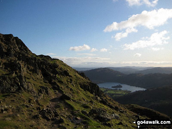 Walk c152 Calf Crag and Helm Crag from Grasmere - Grasmere from Helm Crag