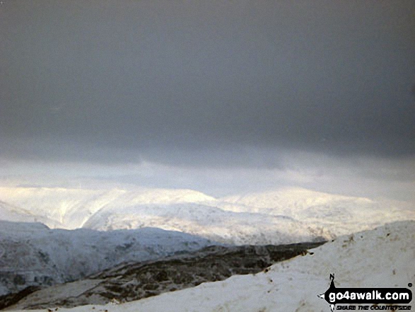 The Helvellyn Massiff under a deep blanket of snow from the lower slopes<br>of Pike of Blisco (Pike o' Blisco)