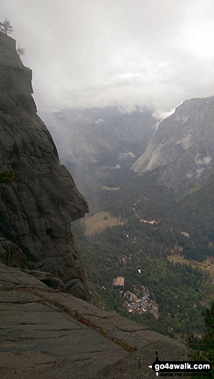 The precipitous view of the Yosemite Valley one gets near the summit of the Yosemite Falls A point somewhat higher than Ben Nevis, I believe