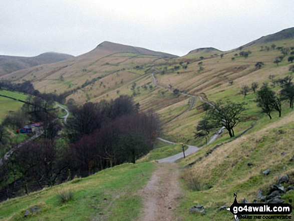 Walk d254 Brown Knoll (Edale), South Head (Hayfield) and Mount Famine from Bowden Bridge, Hayfield - South Head (Hayfield) and Mount Famine from the Pennine Bridleway near Elle Bank