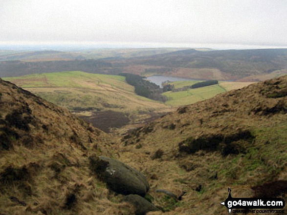 Walk d170 Kinder Downfall and Kinder Low from Bowden Bridge, Hayfield - Kinder Reservoir from Red Brook