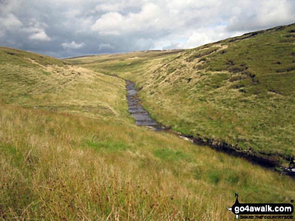 Crowden Great Brook in the sunshine at Near Broadslate 