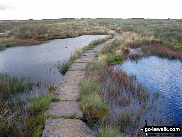 The Pennine Way on Black Hill (Soldier's Lump) about 150m from the summit