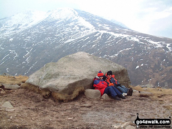 Penny, Tanya & Andy on Aonach Mor in Ben Nevis, The Aonachs and The Grey Corries Highland Scotland