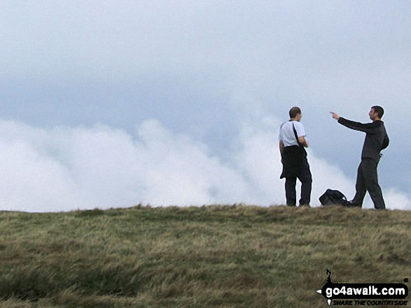 Walk po100 Pen y Fan from Neuadd Reservoir - David J Pinder and Peter Marwood on Pen y Fan