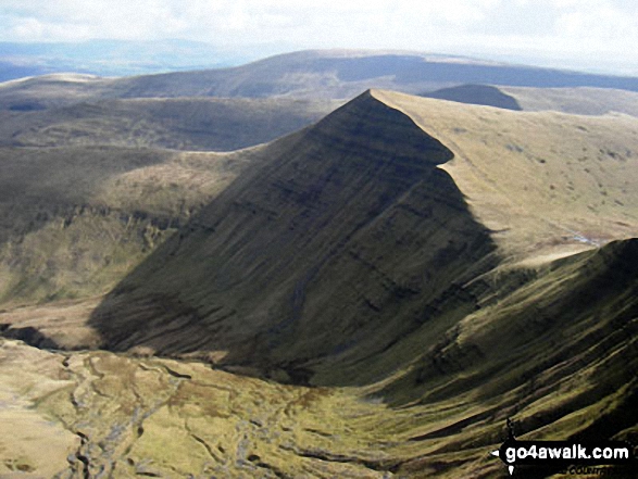 Cribyn from Pen y Fan - one of The Best 14 Walks in The Brecon Beacons