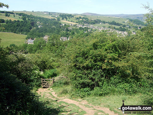 Walk d223 Durham Edge, Great Hucklow and Little Hucklow from Bradwell - The path up from Bradwell in the Bradwell Hills