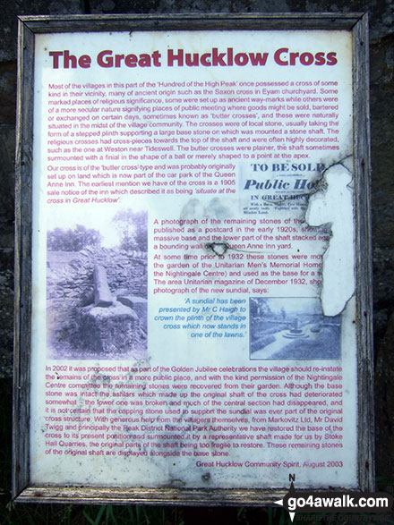 The Great Hucklow Cross Information Board 